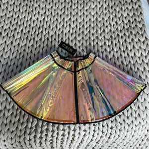 Dolls Kill Club Exx Iridescent Skirt